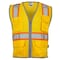 Dome75 Hi-Vis Safety Vest SM/MD Class Non-ANSI/Enhanced Visibility , Zipper 6 Pockets, 2 Mic Tab DV2183 - alternate 5