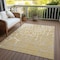 Homeroots 5' X 8' Gold And Beige Abstract Washable Indoor Outdoor Area Rug 601123 - alternate 7