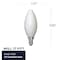 Bulbrite LED Filament, 6.5 Watt Dimmable B11 Light Bulb, Milky Glass Finish, E12 Base, 5000K, 750 Lumens, 4PK 862080 - alternate 12