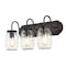Jonathan Y Gaines 19.3" 3-Light Farmhouse Industrial Iron Mason Jar LED Vanity, Oil Rubbed Bronze/Clear JYL7801A - alternate 10
