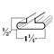Brunner Aluminum Slat Wall Insert 1-1/4" x 1/2" w/ .340" insert 8 Feet Mill Slat-Wall M8 - alternate 2