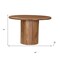 Homeroots 48" Brown Solid Wood Pedestal Base Round Top Dining Table 644517 - alternate 8