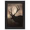 Homeroots Elk Sunrise Black Framed Print Wall Art 530012 - alternate 4