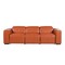 Homeroots 104" Camel Top Grain Leather Reclining Metal USB Sofa 720391 - alternate 1