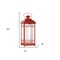 Homeroots Set of Three Red Geometric Glass And Metal Floor Lantern Candle Holders, 3PK 516434 - alternate 9