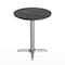 Flash Furniture Commercial All-Weather 24" Black Faux Marble HPL Tabletop with Silver X Base ST-RD24-BKMAR-T2222S-GG - alternate 8