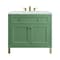 James Martin Vanities Chicago 36 in. Single Vanity, Smokey Celadon, w/ 3 CM Victorian Silver Silestone Top 503-V36-SC-3VSL - alternate 1