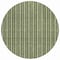 Homeroots 8' Olive Green And Ivory Round Striped Washable Indoor Outdoor Area Rug 595885 - alternate 7