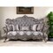 Homeroots 90" White Cotton Blend Damask Sofa And Toss Pillows With Bronze Legs 491341 - alternate 4