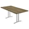 Correll Rectangle Modern Design Conference Table, 72 in W, Particleboard Top, Colonial Hickory CC3672R-53-14-53 - alternate 1