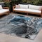 Homeroots 10' X 14' Ivory Blue and Gray Abstract Washable Non Skid Indoor Outdoor Area Rug 559432 - alternate 1