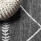 Jonathan Y Derya Tribal Diamond Trellis Black/Ivory 2 ft. x 8 ft. Indoor/Outdoor Runner Rug SMB129E-28 - alternate 6