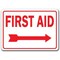 Signmission Safety Sign, 14 in Height, Plastic, 10 in Length, First Aid Right MISC-First Aid Right - alternate 1