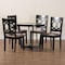 Baxton Studio Kara Modern Sand Dark Brown Finished Wood 5-Piece Dining Set 250-9399-10898-ZORO - alternate 8