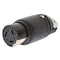Hubbell Wiring Device-Kellems Locking Connector, Non-NEMA, 50 A, 250V DC/600V AC, Three Phase, 3 Pole, Screw Terminals, Black HBL3764C - alternate 3