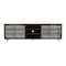 Homeroots 92in Dark Brown Carved Geometric Distressed Solid Wood Enclosed and Open Storage TV Stand 489507 - alternate 1