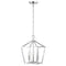 Jonathan Y Ojai 10" 3-Light Iron Classic Modern Pagoda LED Pendant Lantern, Chrome JYL7601C - alternate 9