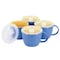 Gibson Home On The Go 4 Piece 25 Ounce Stoneware Soup Cup Set with Lid in Blue 142550.01 - alternate 1