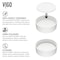 Vigo Anvil Modern White Matte Stone 16 in. L x 16 in. W x 5 in. H Round Vessel Bathroom Sink VG04016 - alternate 7
