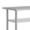 Flash Furniture Rawcliffe Stainless Steel Work Table 24in. x 48in. w/2 Undershelves and 4 Casters w/2 Locking NH-WT-GU-2448-CAS-GG - alternate 8