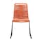 Homeroots Set of Two 23" Tangerine Metal Outdoor Dining Chair, 2PK 490272 - alternate 7