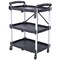 Edendirect 3 Layers Folding Collapsible Service Cart Pack-N-Roll, Black, 50 Lb. Load Capacity per Shelf ED-W46578737 - alternate 7