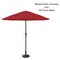 Pure Garden 9FT Round Patio Umbrella with 19lb Base Easy Crank, Vented Canopy Outdoor Umbrella for Shade 50-101-RB - alternate 1
