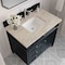 James Martin Vanities Brittany 36" Single Vanity, Black Onyx, w/ 3 CM Tajnar Eclos Top 650-V36-BKO-3TJR - alternate 3