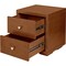 Homeroots 19" Brown Solid and Manufactured Wood Two Drawer Nightstand 526872 - alternate 6