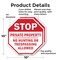Signmission Stop Private Property No Hunting or, 10 inch X 10 inch, Aluminum Metal Signs, 2PK OC-A-2PACK-10-165 - alternate 5