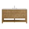 James Martin Vanities Breckenridge 60 in. Single Vanity, Light Natural Oak, w/ 3 CM Lime Delight Quartz Top 330-V60S-LNO-3LDL - alternate 1