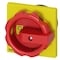 Siemens rotary operating mechanism, red / yellow 66x66 mm Front plate mounting Central 3LD9344-3C - alternate 1