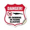 Signmission Alligator Warning Shield Sign Danger! No, 18 Inch X 18 Inch, Vinyl Decal SHI-D-18-356 - alternate 1