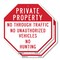 Signmission Private Property No Through Traffic, 6 inch X 6 inch, Plastic Sign, 2PK OC-P-2PACK-6-156 - alternate 1