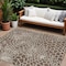 Homeroots 9' X 12' Brown And Beige Geometric Washable Indoor Outdoor Area Rug 595065 - alternate 1