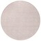 Homeroots 8' Pink And Gray Round Geometric Washable Indoor Outdoor Area Rug 594409 - alternate 7