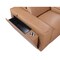 Homeroots 170" Chestnut Top Grain Leather Reclining Metal USB Sofa 720422 - alternate 7