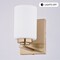 Vaxcel Park Ridge 1-Light Vanity Light Sconce, Champagne Gold, Frosted White Glass, 4.75-In. Wide W0570 - alternate 8