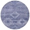 Homeroots 8' Navy Blue And Denim Blue Round Southwestern Washable Indoor Outdoor Area Rug 588710 - alternate 8