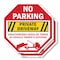 Signmission No Parking Private Driveway Unautho, 6 inch X 6 inch, Plastic Sign, 2PK OC-P-2PACK-6-86 - alternate 1