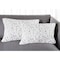 Homeroots Set of Two 12" X 20" White and Gray Faux Fur Lumbar Throw Pillows, 2PK 544574 - alternate 1