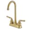 Kingston Brass Double-Handle 4" Centerset Bar Faucet, Brushed Brass KB497SB - alternate 1