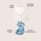 Jonathan Y Kairi 21" Modern Shabby Chic Resin/Iron Happy Elephant LED Kids' Table Lamp with Phone Stand, Blue JYL4060C - alternate 7