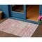 Homeroots 3' X 5' Pink And Ivory Argyle Washable Indoor Outdoor Area Rug 615818 - alternate 1