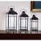 Homeroots Set of Three Gray Distressed Geometric Glass And Metal Floor Lantern Candle Holders, 3PK 516440 - alternate 6
