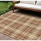 Homeroots 8' X 10' Brown Black And Beige Plaid Washable Indoor Outdoor Area Rug 597132 - alternate 1