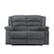 Homeroots 60in Gray Microfiber Manual Reclining Loveseat 329376 - alternate 7