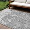Homeroots 10' X 14' Gray And Ivory Abstract Washable Indoor Outdoor Area Rug 612748 - alternate 1