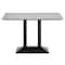 Flash Furniture 48" x 30" Outdoor Tabletop, Gray Faux Concrete, Seamless Surface Technology, 27x15 Black Table Base ST-REC3048-CMGY-TB002B-GG - alternate 9