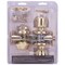 Prosource Deadbolt and Entry Lockset, Turnbutton Lock, Knob Handle, Tulip Design, Polished Brass, 3 Grade BS7B1-PS - alternate 3